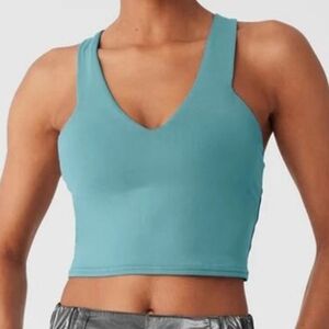 ALO yoga size Medium Airbrush Real Bra Tank Teal